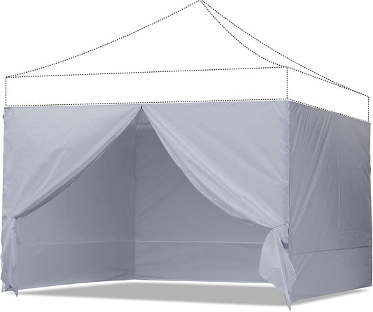 ABCCANOPY Side Wall 10x10 Gray for Enhanced Privacy and Shade