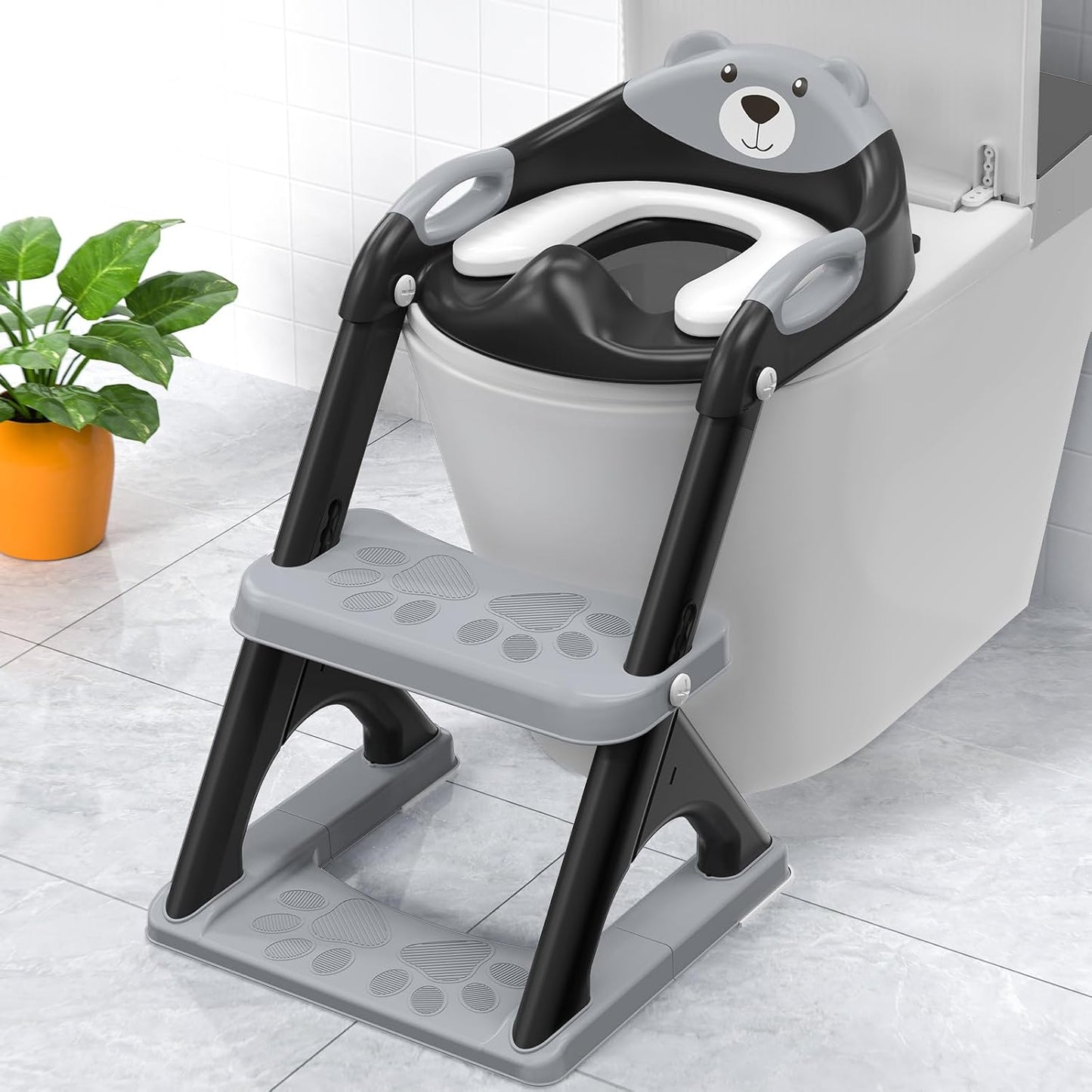 SKYROKU Toddler Toilet Seat with Step Stool and Splash Guard