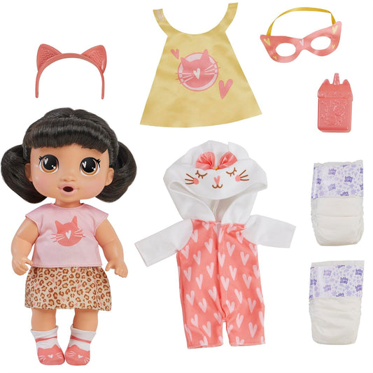 Baby Alive 11 Katie Kat Black Hair Doll - Dress-Up Playset