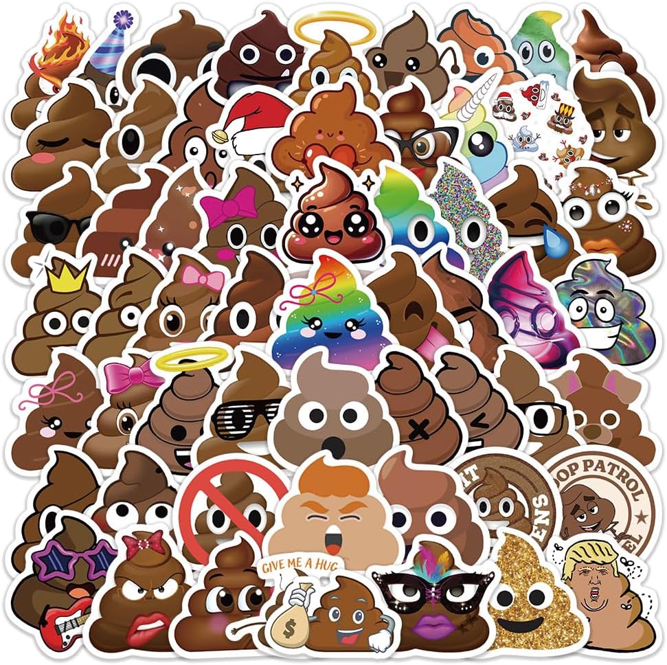 60-Piece Fun Waterproof Cartoon Sticker Pack for Kids!