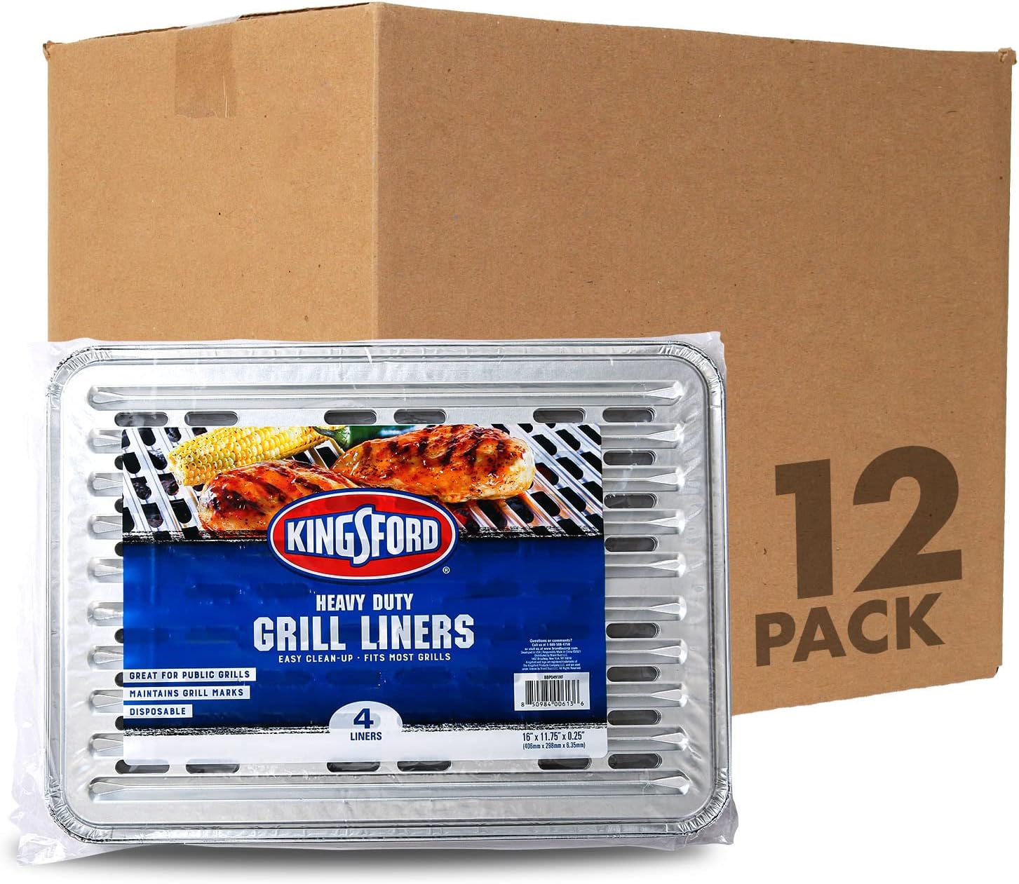 Kingsford Heavy Duty Aluminum Grill Liners for Easy Grilling