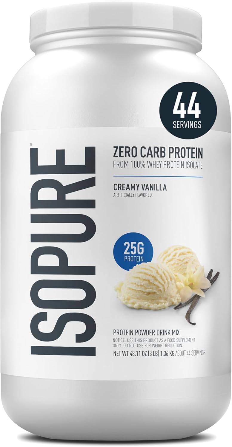 Isopure Zero Carb Whey Isolate Protein Powder for Nutrition