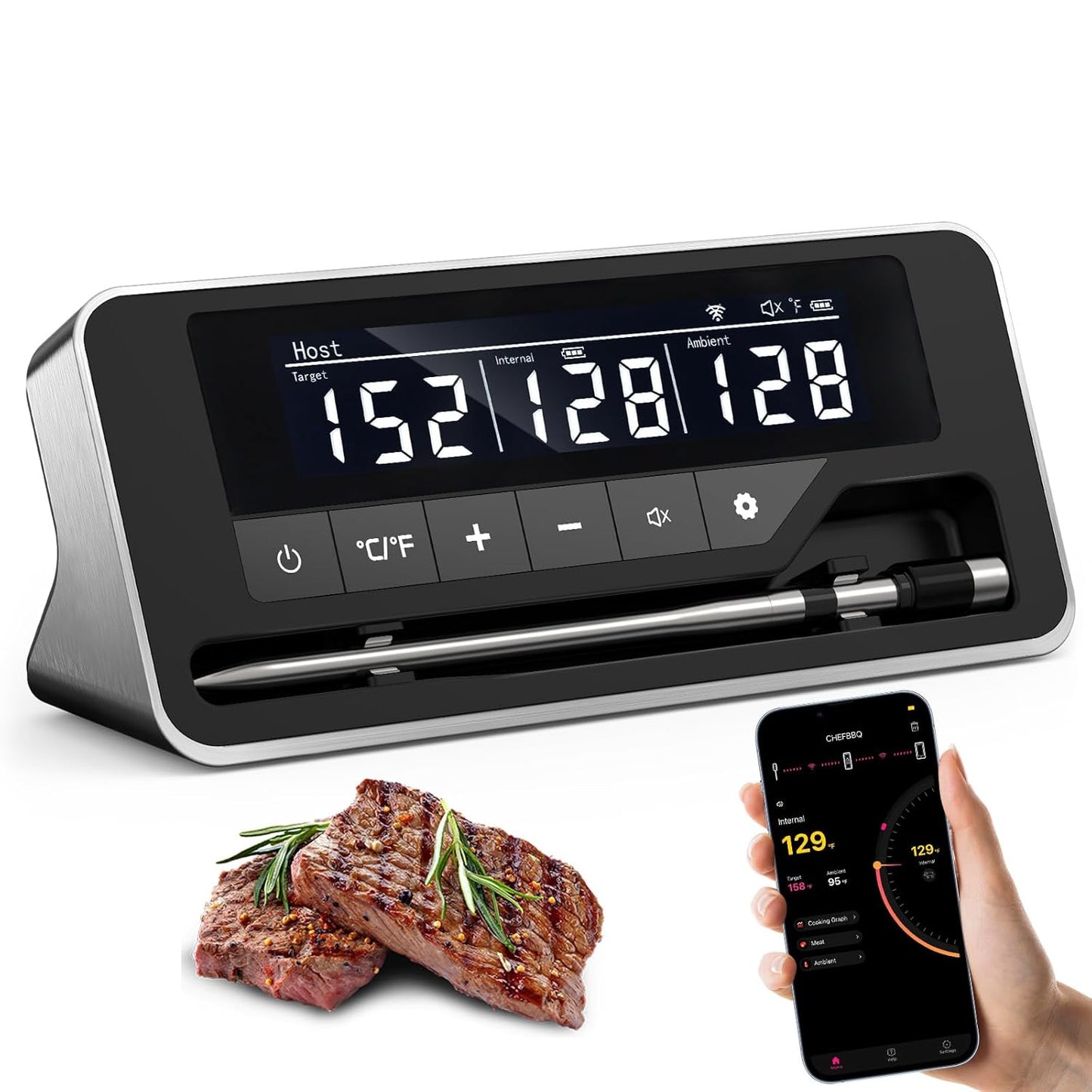 Instantly Precise Wireless Meat Thermometer - NoWoW