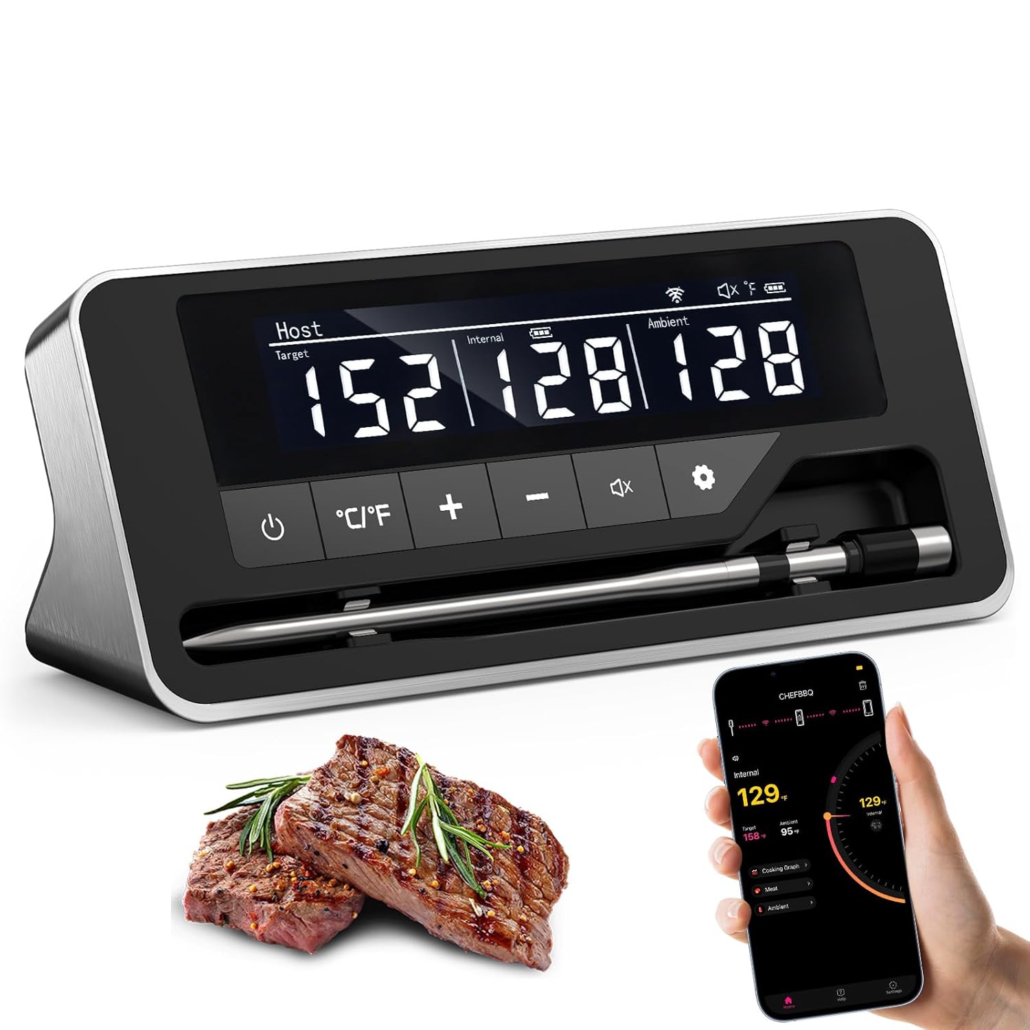 Instantly Precise Wireless Meat Thermometer - NoWoW