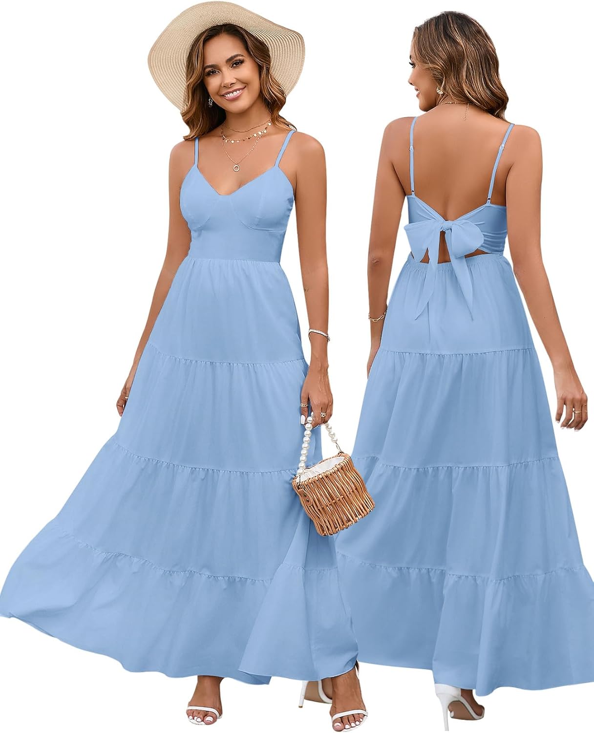 HTZMO Women Casual Summer Floral Maxi Sundress for Every Occasion