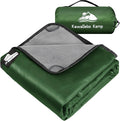 Green Fleece Waterproof Outdoor Blanket 80in x 58in - Windproof