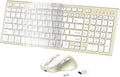 Wireless Keyboard and Mouse Combo - Slim Rechargeable Silent Set
