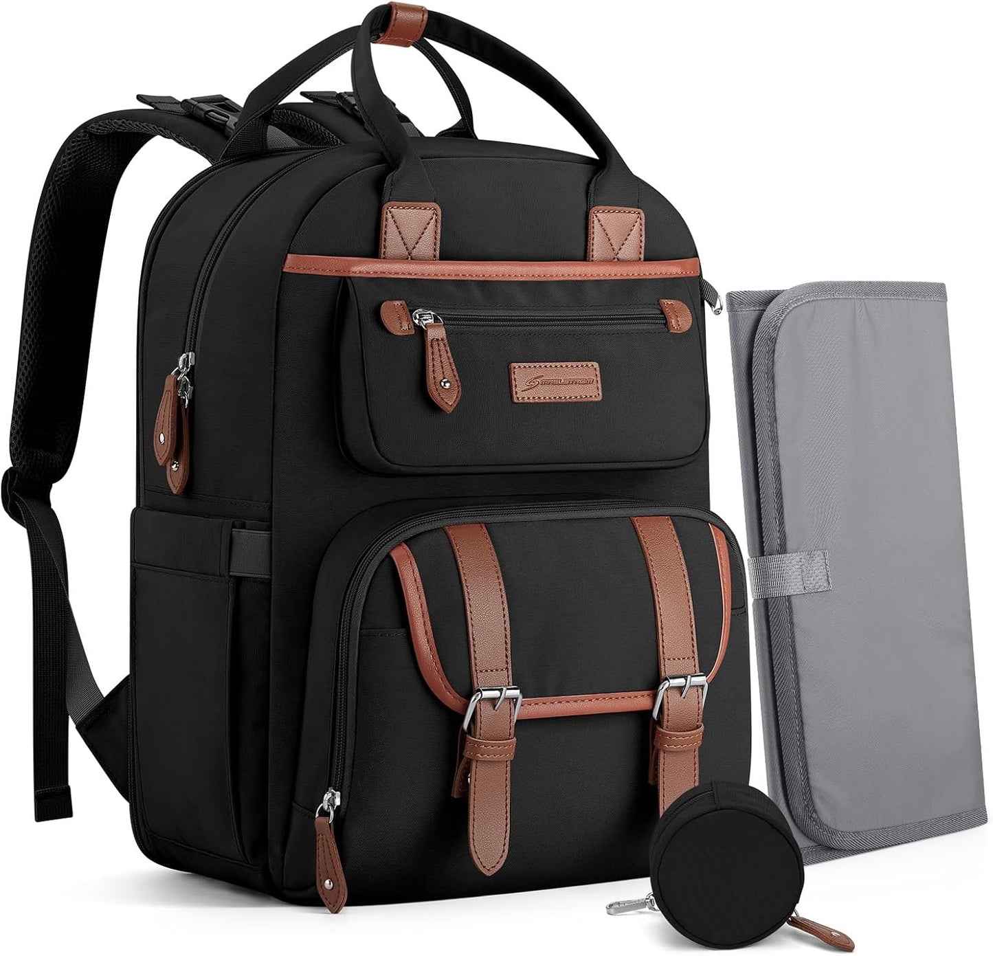 Maelstrom Diaper Bag Backpack: Expandable Baby Bag for Parents