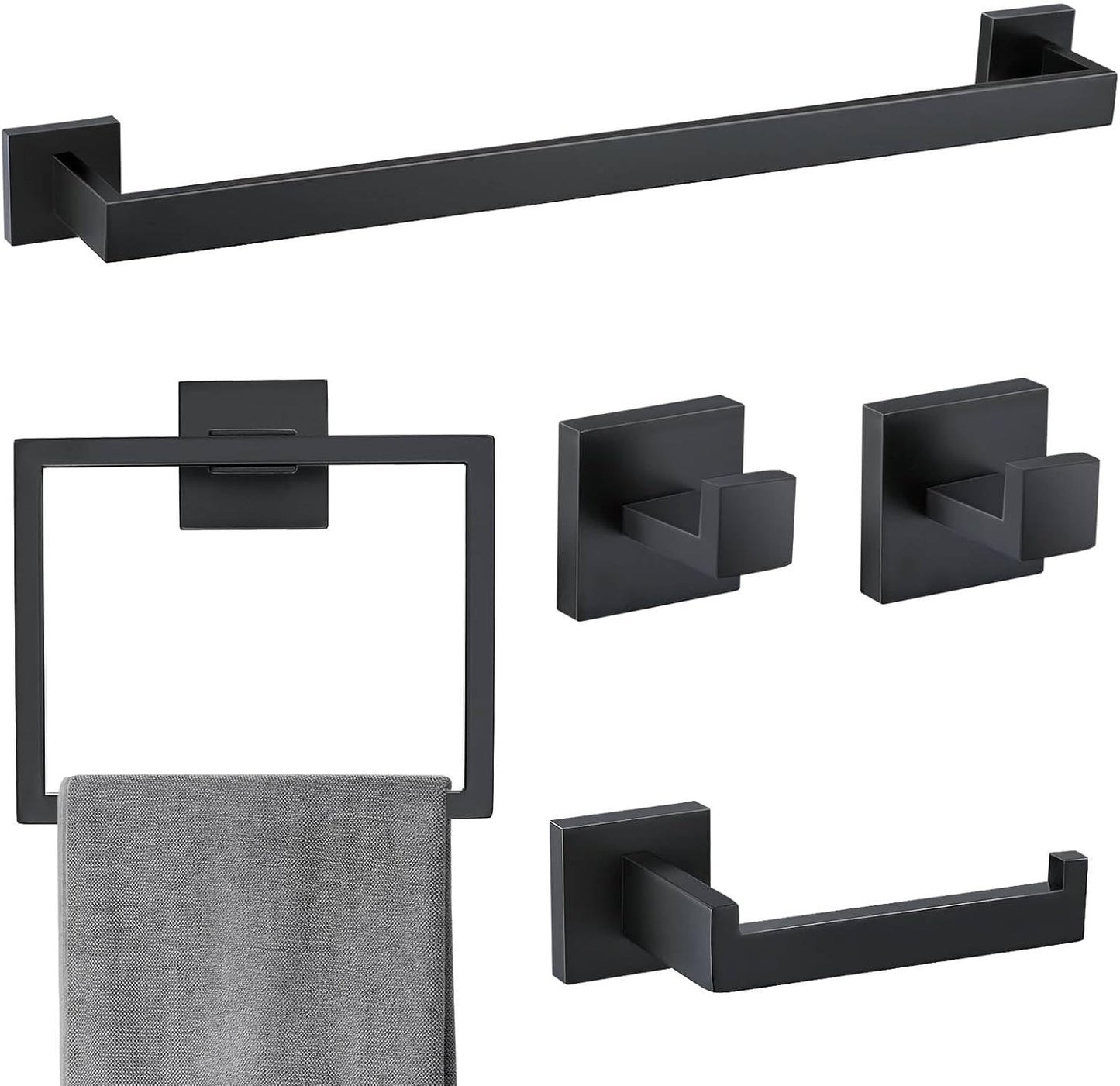 5 Pieces Bathroom Hardware Accessories Set for Modern Spaces