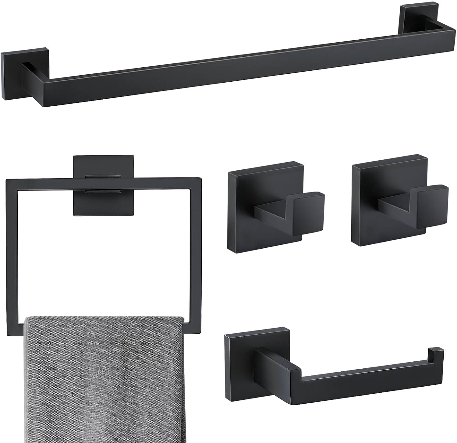 5 Pieces Bathroom Hardware Accessories Set for Modern Spaces
