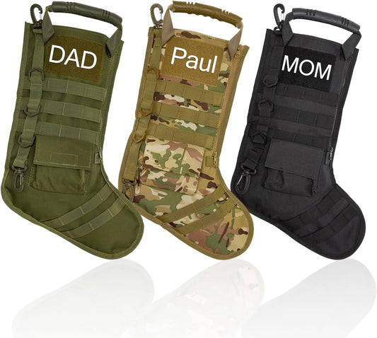 Personalized Name Tactical Christmas Stocking for Holiday Cheer