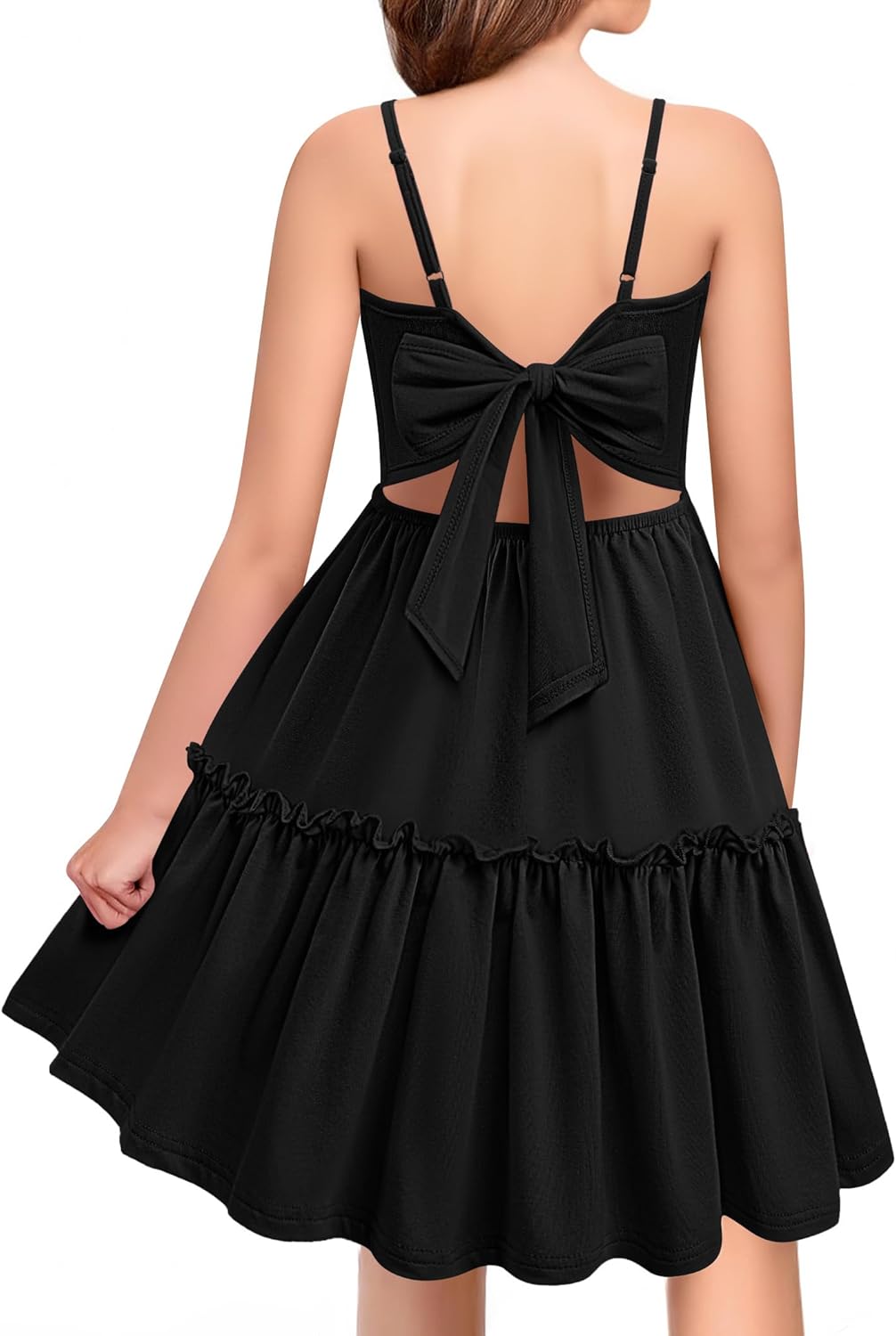 Arshiner Girls Tie Back Dress for Summer Beach Fun and Style
