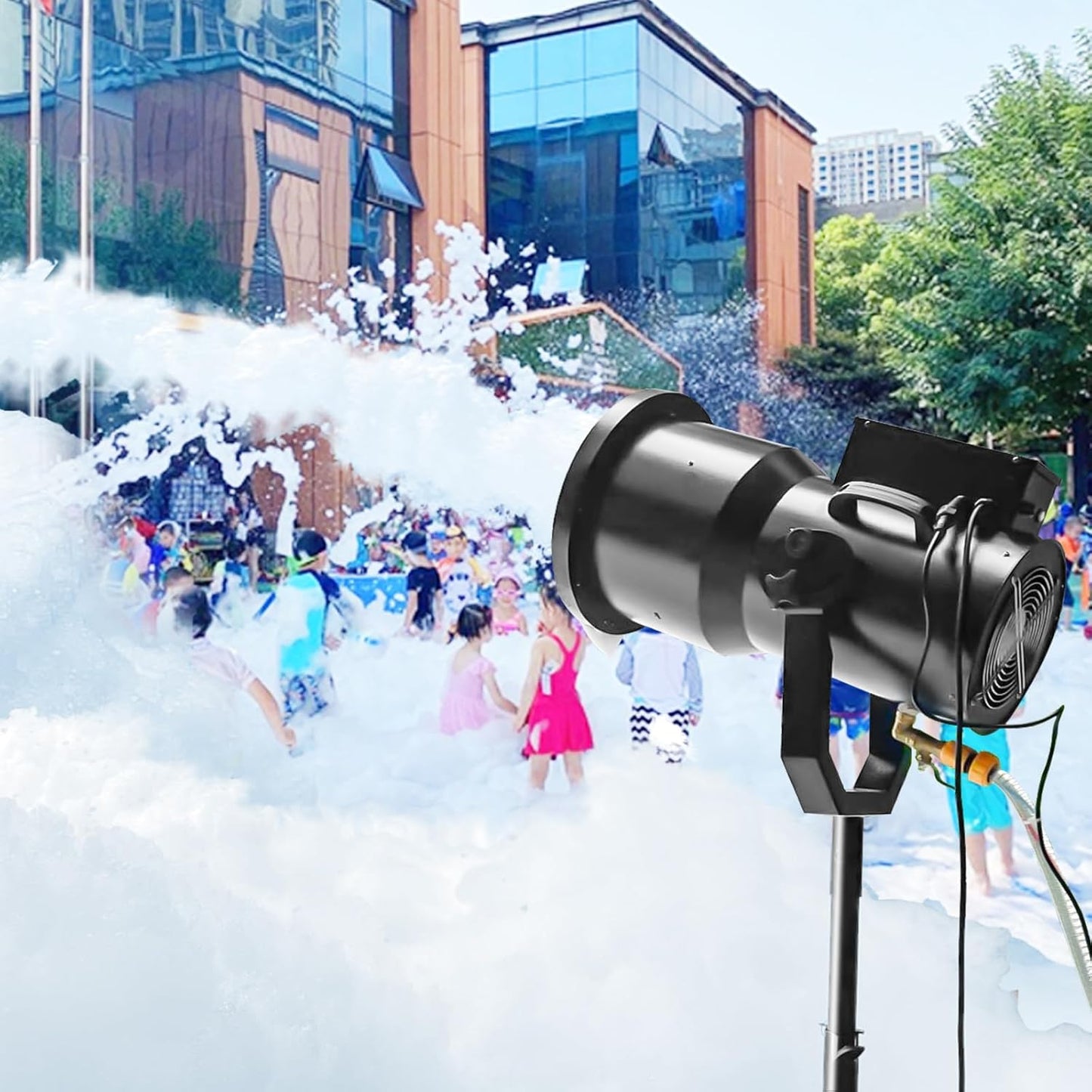 Foam Machine for Party with 9 LED Lights for Events Fun
