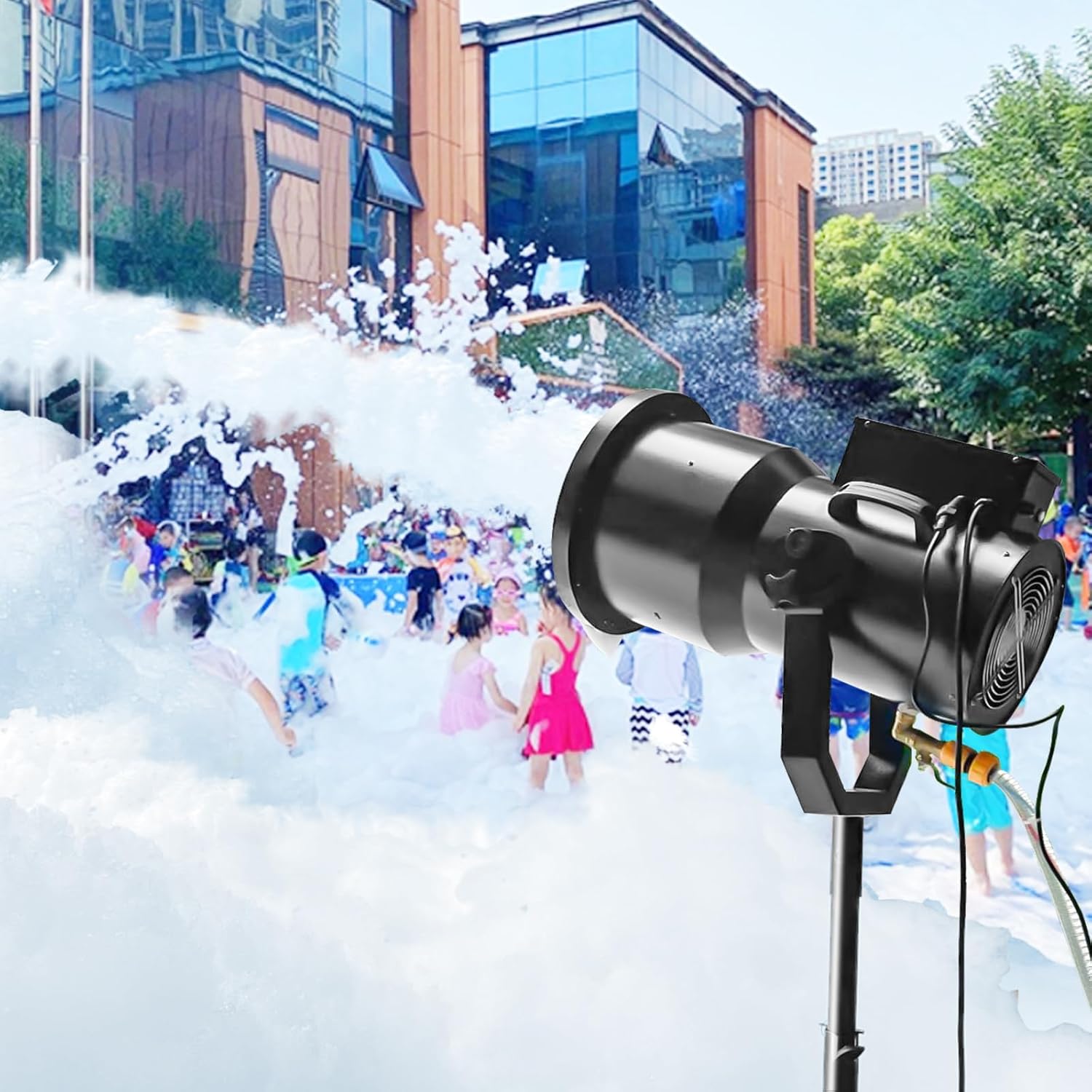 Foam Machine for Party with 9 LED Lights for Events Fun