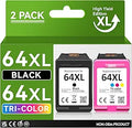High Yield HP 64XL Ink Cartridges Combo Pack Replacement - 2 Pack