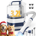 Dog Grooming Vacuum Kit with 3.2L Dust Cup - Quiet 12000pa Groomer