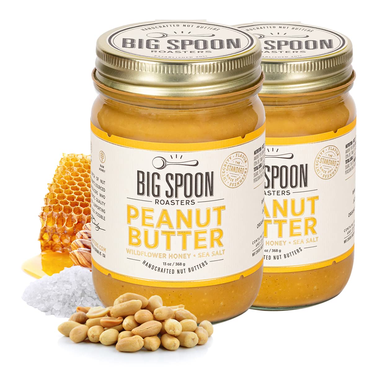 Big Spoon Roasters Peanut Butter with Honey & Sea Salt - Low Sugar