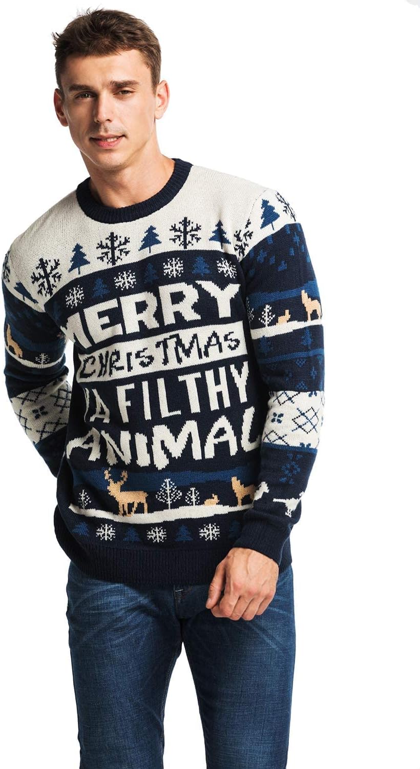 Men's Ugly Christmas Sweater for Festive Xmas Party Fun