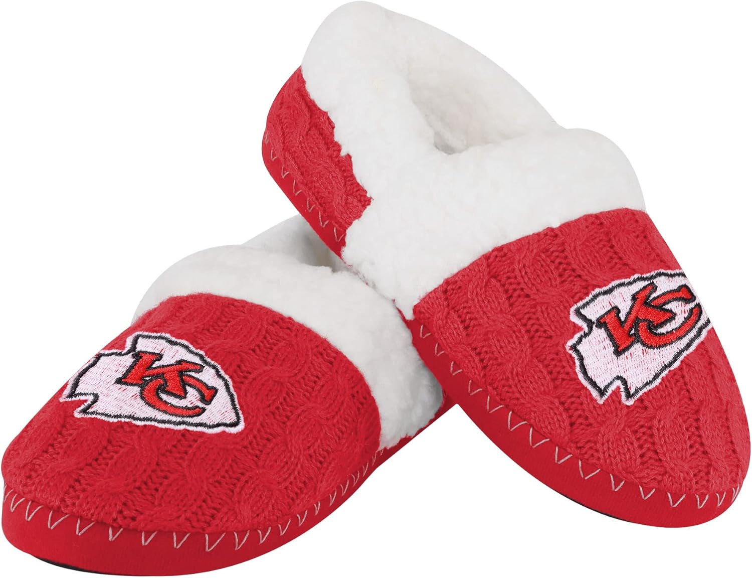 FOCO Women's NFL Team Color Moccasin Slippers for Comfort