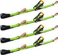 Heavy Duty 4 Pack Axle Tie Down Straps 2in x 114in - DOT Safe