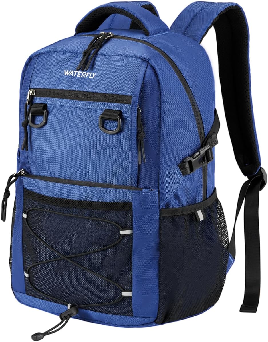 Waterfly Commuter Backpack: Spacious 22L Carry-On, Blue
