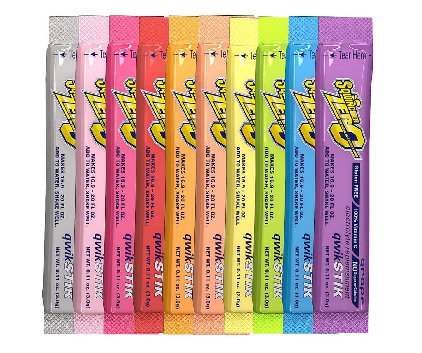 Sqwiincher Zero Sugar-Free Electrolyte Mix - 50 Pack Variety