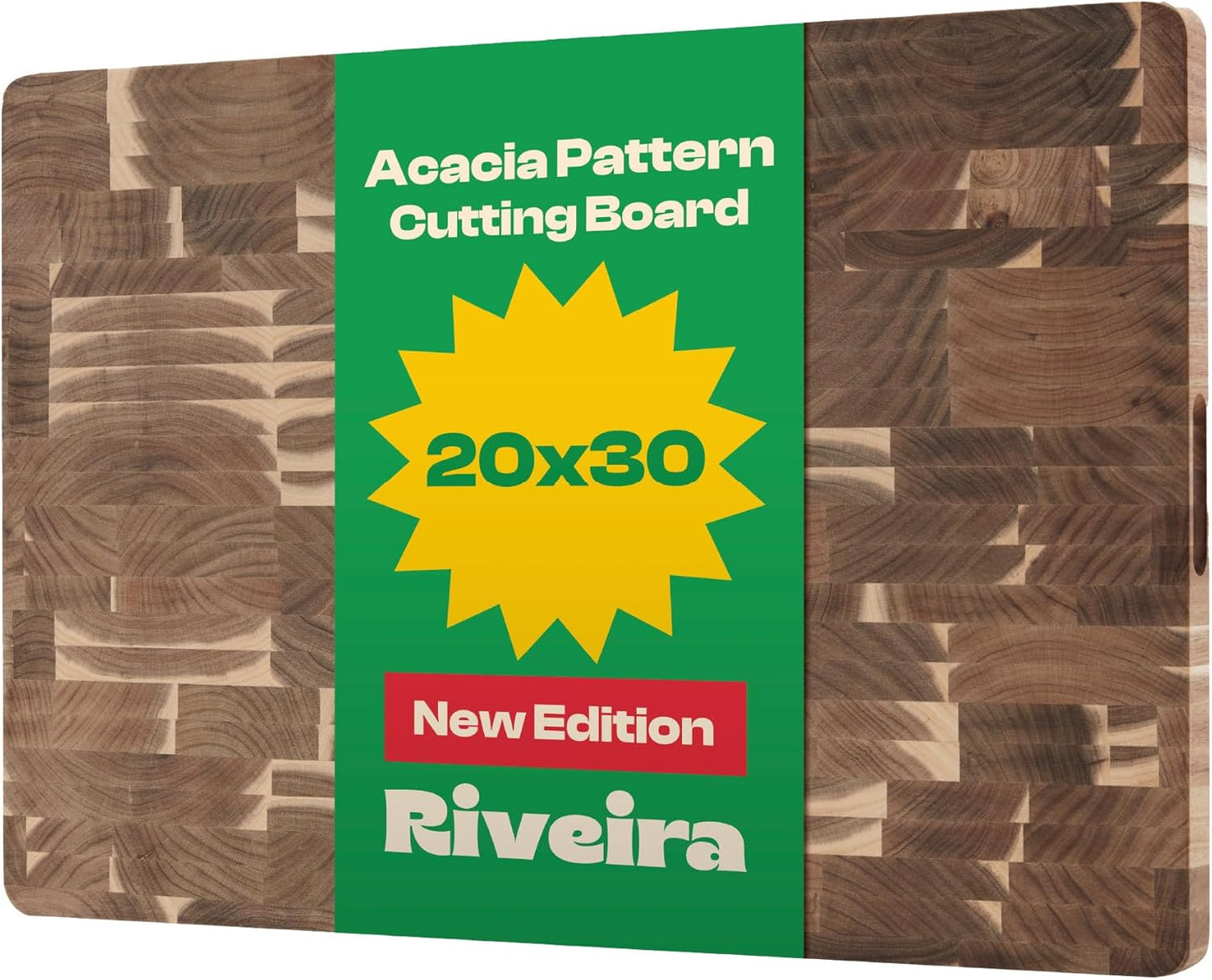 Riveira Acacia Wood Cutting Board: 20 x 30 Gourmet Kitchen Essential