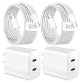 iPhone 16 15 Charger Fast Charging Dual USB C Pack - Fast 2-Port