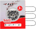 E & S 3 Pack 20 in Chainsaw Chain.325 Pitch.050 Gauge - Durable