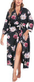 IN'VOLAND Womens Plus Size Kimono Robe Long Knit Bathrobe Women's