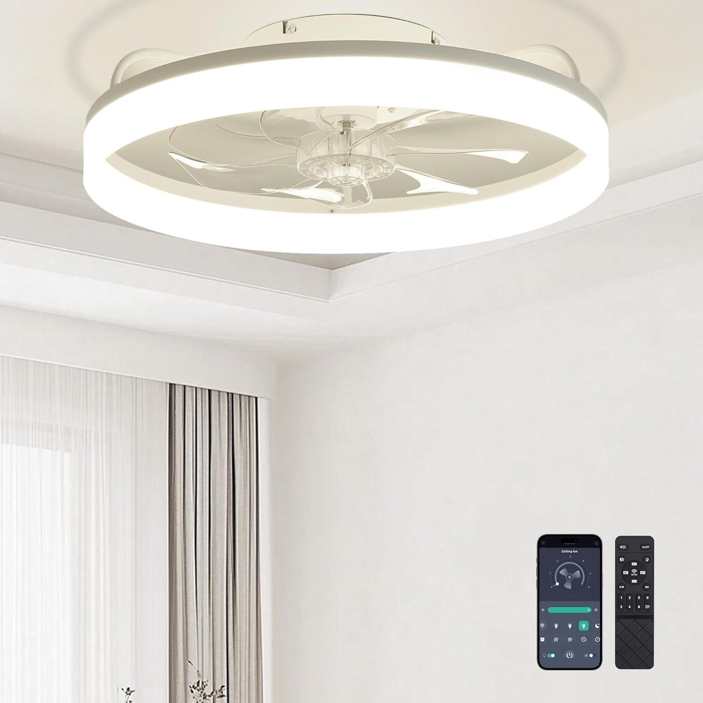 Ceiling Fans with Lights and Remote for Modern Bedrooms