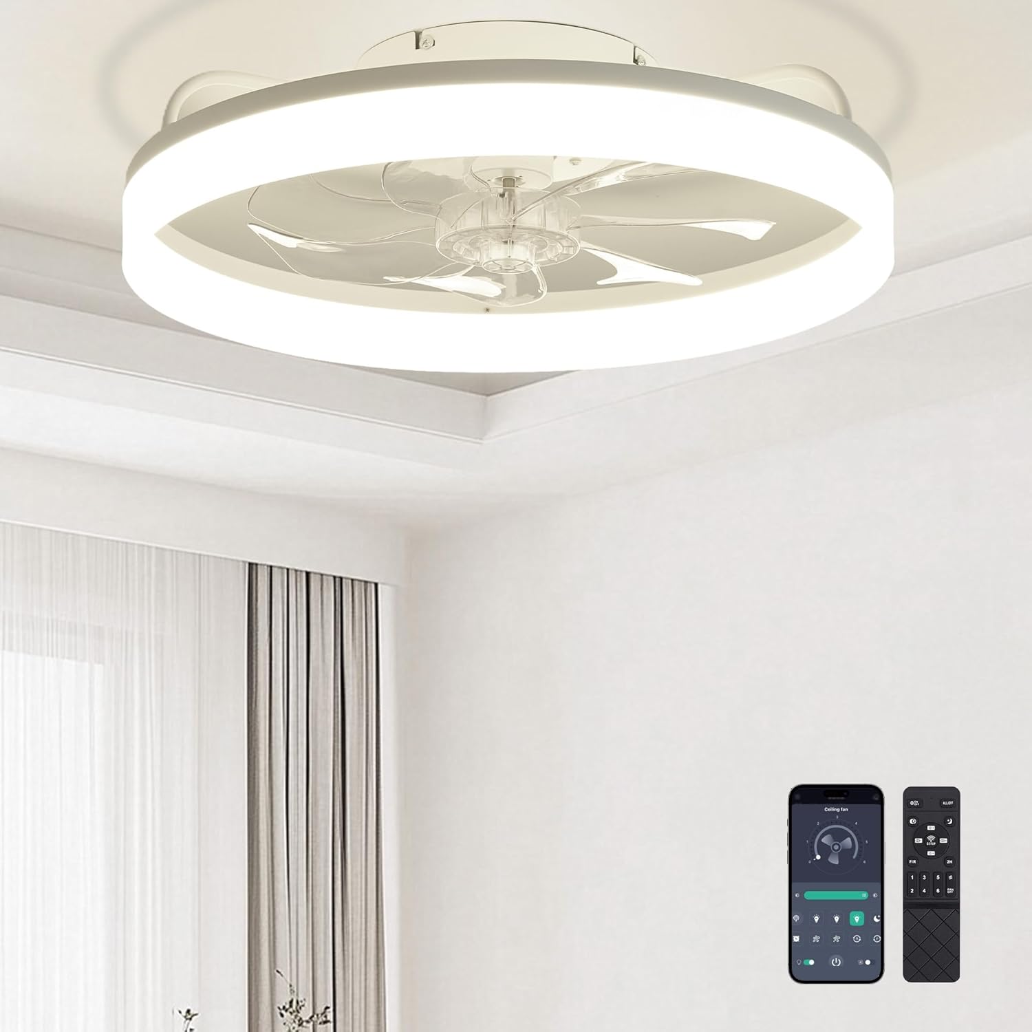 Ceiling Fans with Lights and Remote for Modern Bedrooms