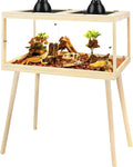 Bearded Dragon Tank with Tempered Glass - Oak 60Gallons