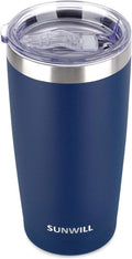 SUNWILL 20 oz Travel Tumbler - Insulated Stainless Steel Mug