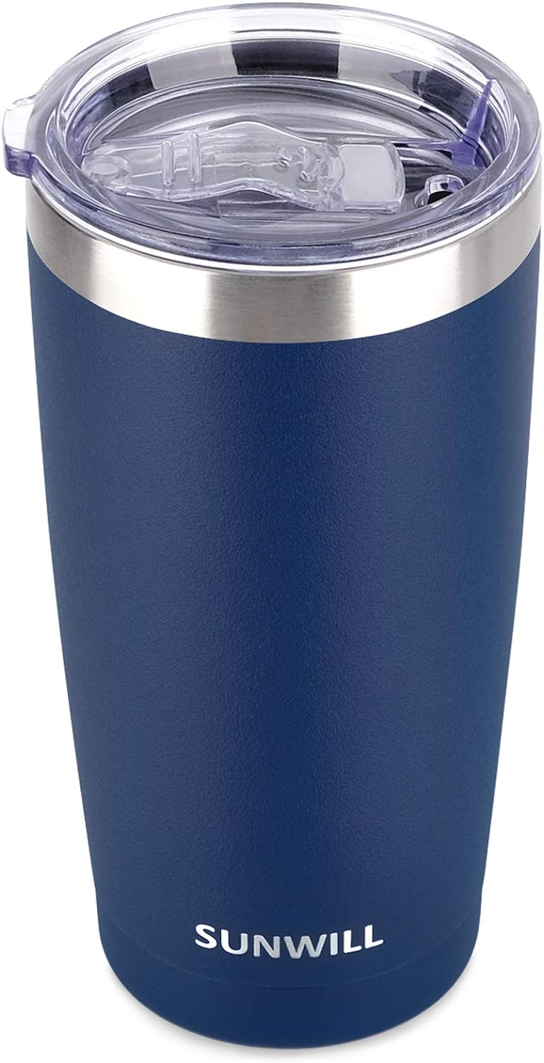 SUNWILL 20 oz Travel Tumbler - Insulated Stainless Steel Mug