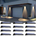 Solar Fence Lights Outdoor Waterproof LED - 3 Color Modes, 12 Pack