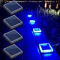 Lacasa Blue Solar Deck Lights 4 Pack - Dusk to Dawn Outdoor Step