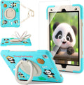 Mint White Panda Warrior Case for iPad 9th/8th/7th Gen - Rugged 3D