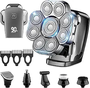 9D Electric Head Shaver for Bald Men - Ultimate Grooming Kit