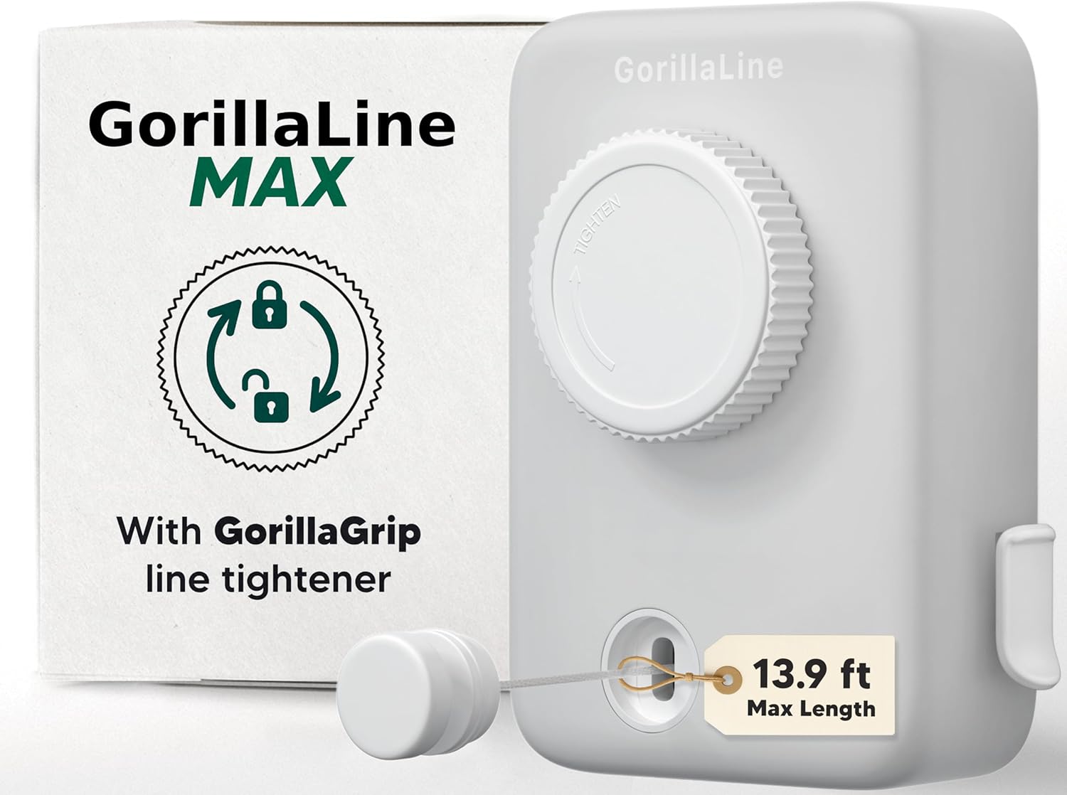 GorillaLine Max Retractable Clothesline for Indoor and Outdoor Use