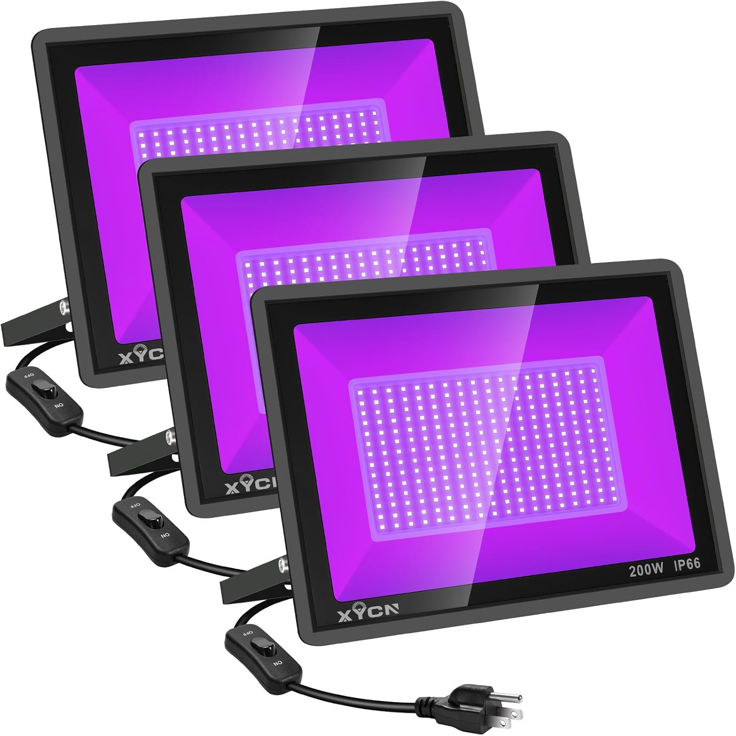 200W LED Flood Black Lights for Outdoor Glow and Parties