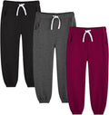 Toddler and Boy Sweatpant Joggers Pants 3-Pack - Soft Cotton Comfort