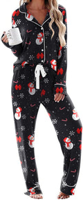 Ekouaer Women's Pajamas Long Sleeve Set - Soft Cozy Loungewear