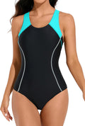 One Piece Athletic Racerback Swimsuit Slimming Bathing Suit beautyin