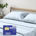 THREAD SPREAD Egyptian Cotton Sheets King Size - 1000 TC Light Blue