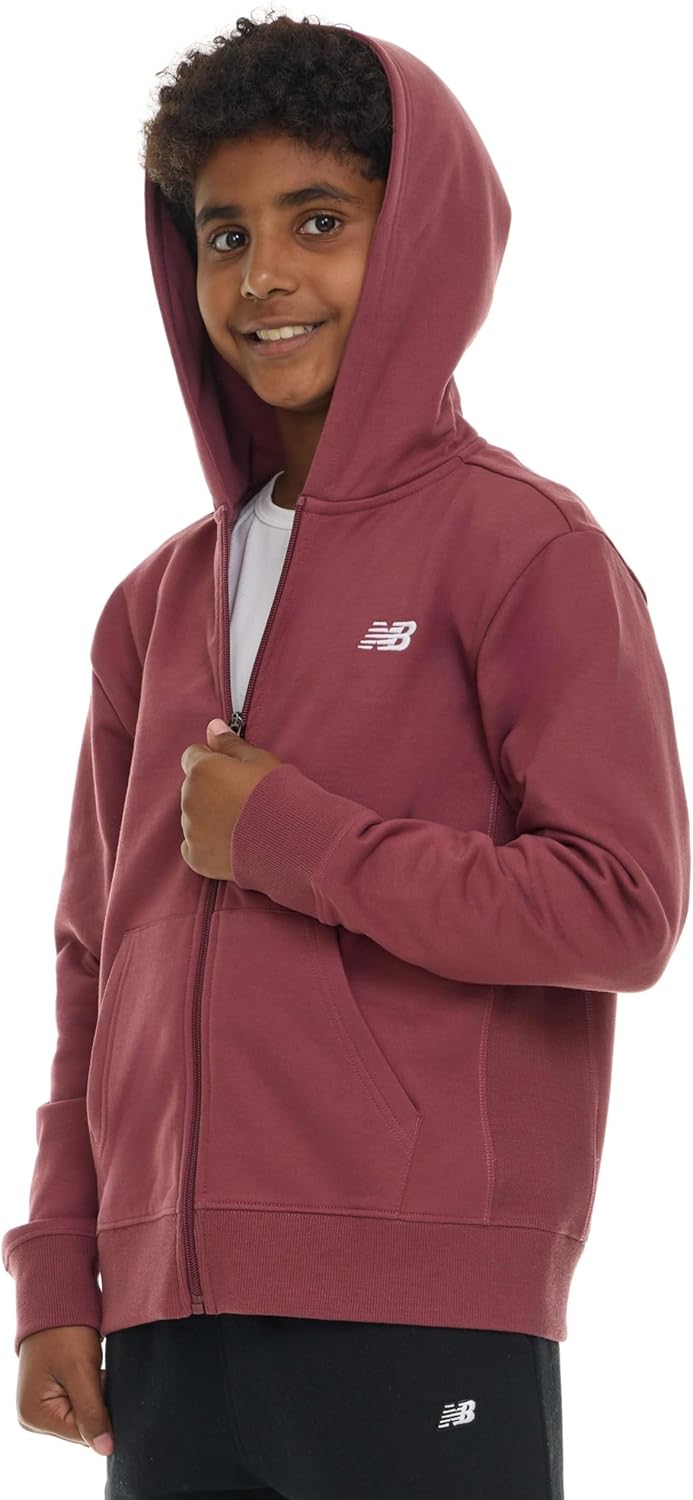 New Balance Boys Zip Up Hoodie for Comfortable Everyday Wear
