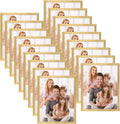 8x10 Picture Frame Set of 18 - Gold Multi Photo Frames for Wall