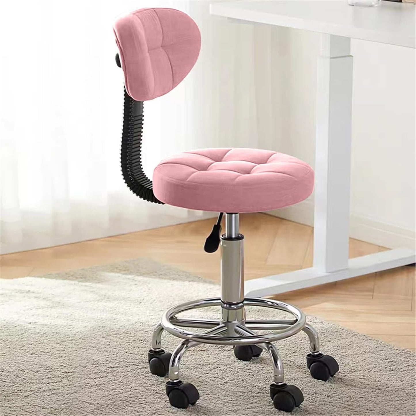 Office Drafting Chair with Back Support and Footrest for Comfort