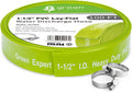 Green Expert 1-1/2 in ID PVC Lay Flat Hose 100ft - Heavy Duty Drainage