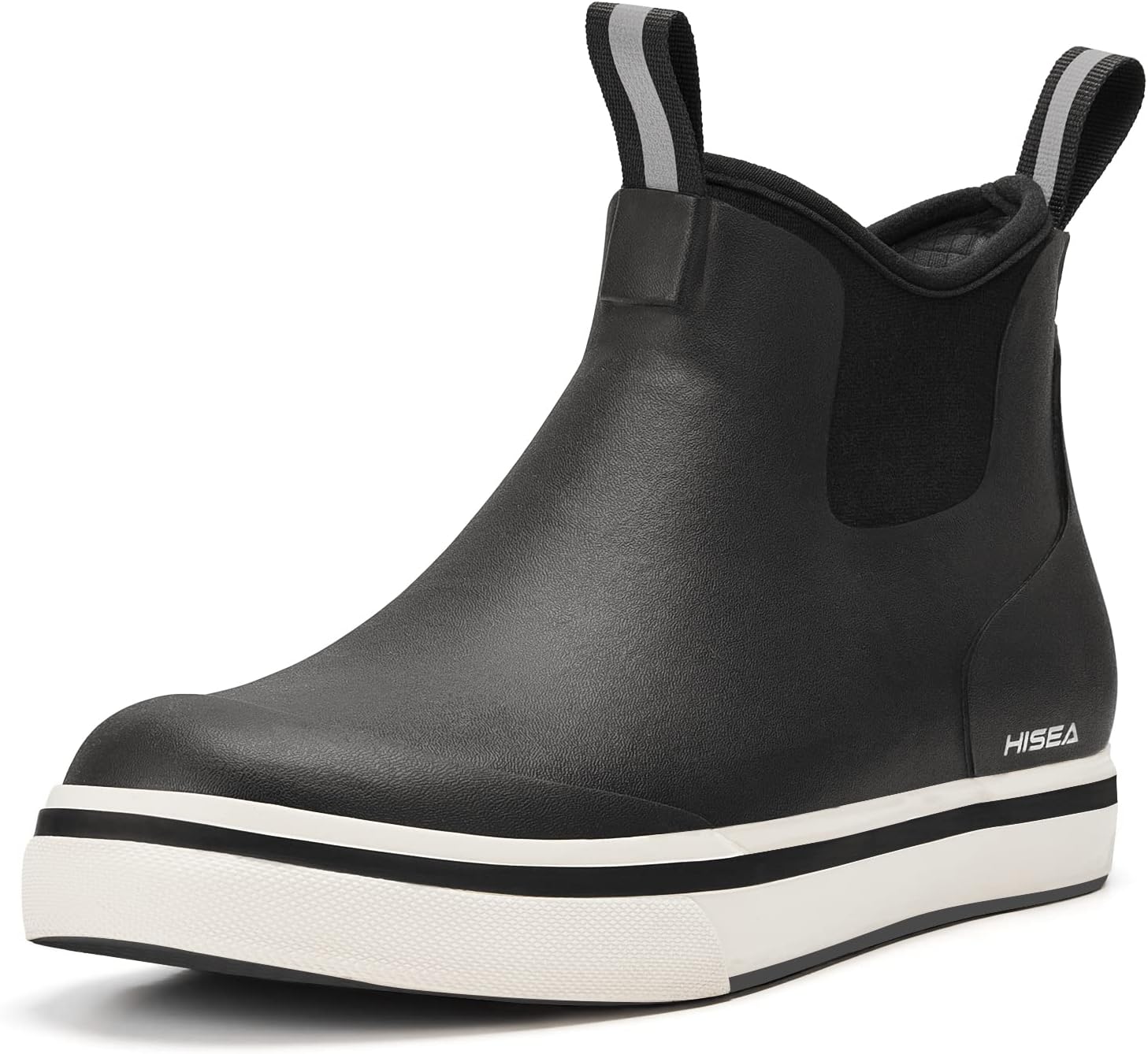 HISEA Men's Deck Rain Boots for Fishing and Outdoor Activities